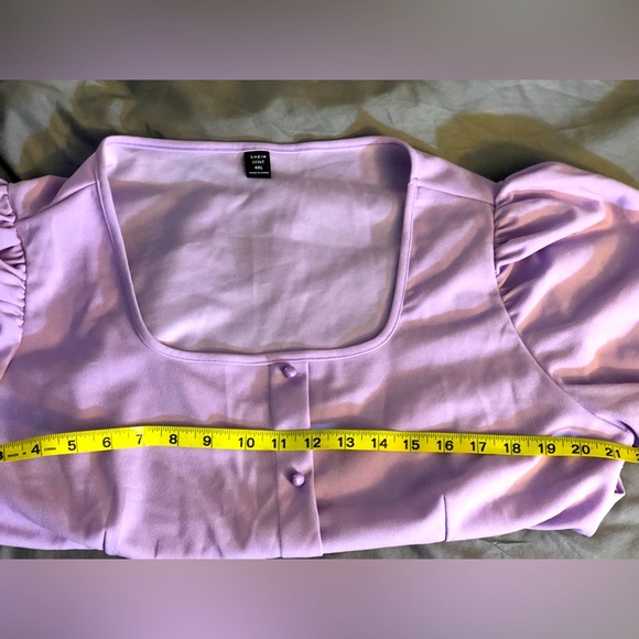 SHEIN 4X Lilac purple peplum top NWOT - Picture 4 of 13